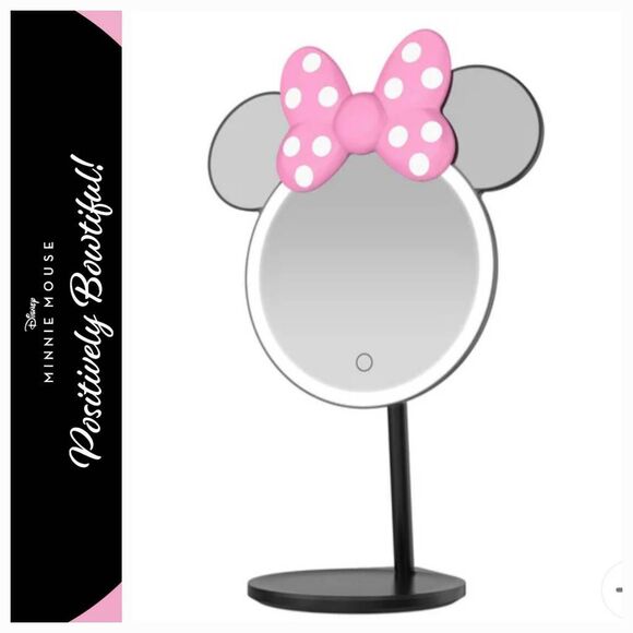 Impressions X Disney Minnie Mouse Bowtiful LED Tabletop Makeup Mirror